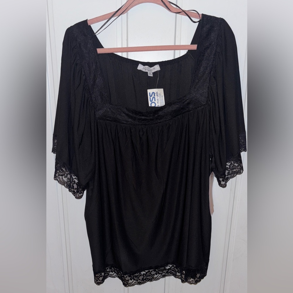 Sweet Rain Young Contemporary Black w/lace trim ~NWT~3x